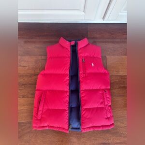 Ralph Lauren $155 polo boys reversible down vest size 7